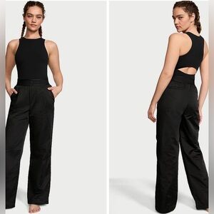 Lux Glossy Sport Wide-Leg Jumpsuit